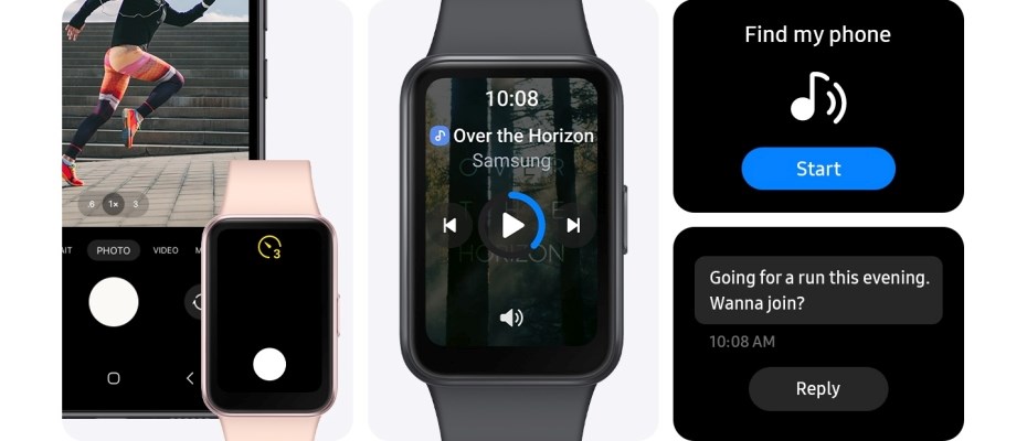 Samsung Galaxy Fit3 spoušť pro fotografování